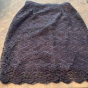 Uniqlo Lace Pencil Skirt, size small, blue